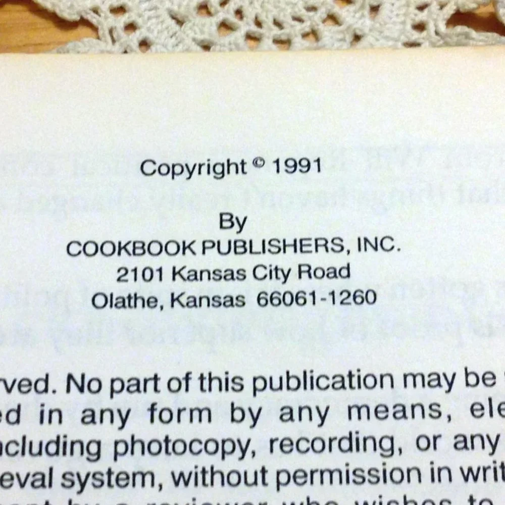 Vintage Cooking Contest Winner, Cooking Up a Storm Cookbook